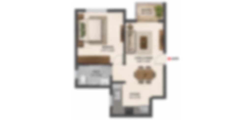 Arihant Bypass 2 BHK Floor Plan