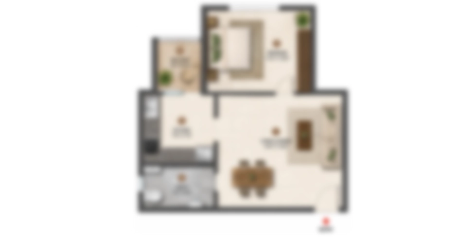 Arihant City Thane 1 BHK Floor Plan